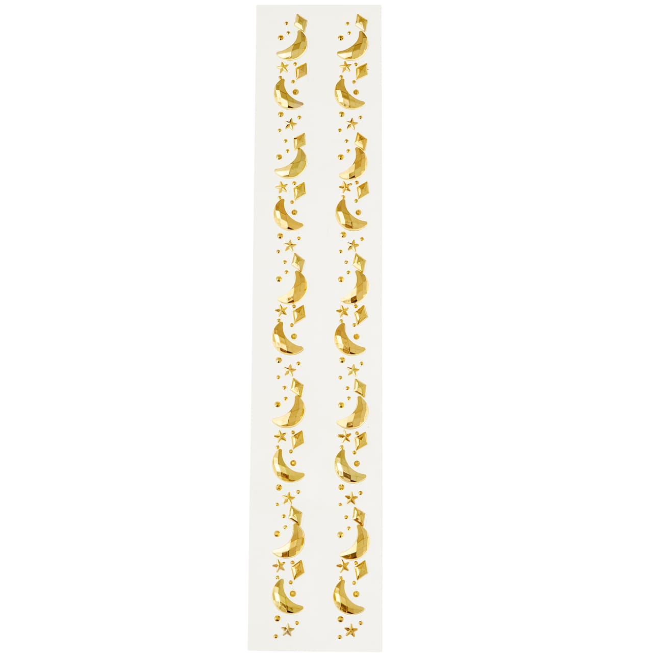 12 Packs: 2 ct. (24 total) Gold Moons Strip Bling Stickers by Recollections™